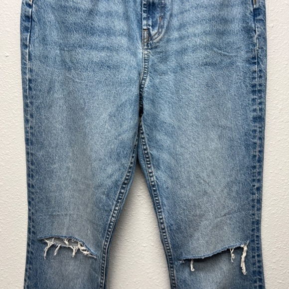 ASOS High Rise Distressed Medium Wash 5-Pocket Cotton Denim Jeans Womens 28/32 - Picture 4 of 12